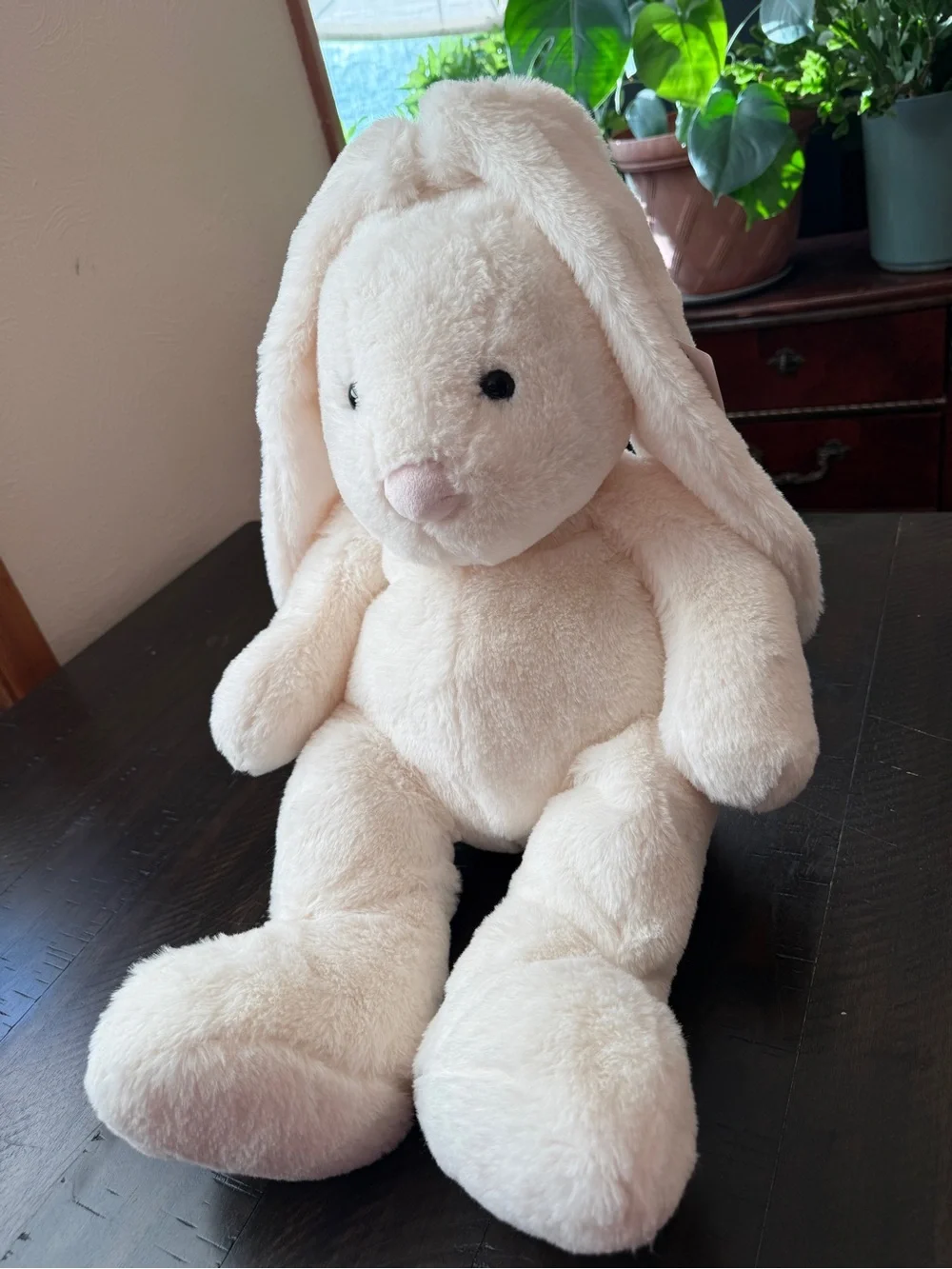 NWT Plush Light Pink XL Long ears Stuffed Bunny Soft Comfort for Kids and Adults